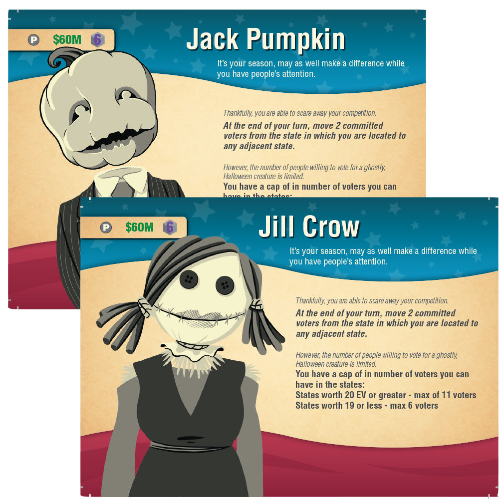Campaign Trail promos: Jack Pumpkin &amp; Jill Crow – Grey Fox Games
