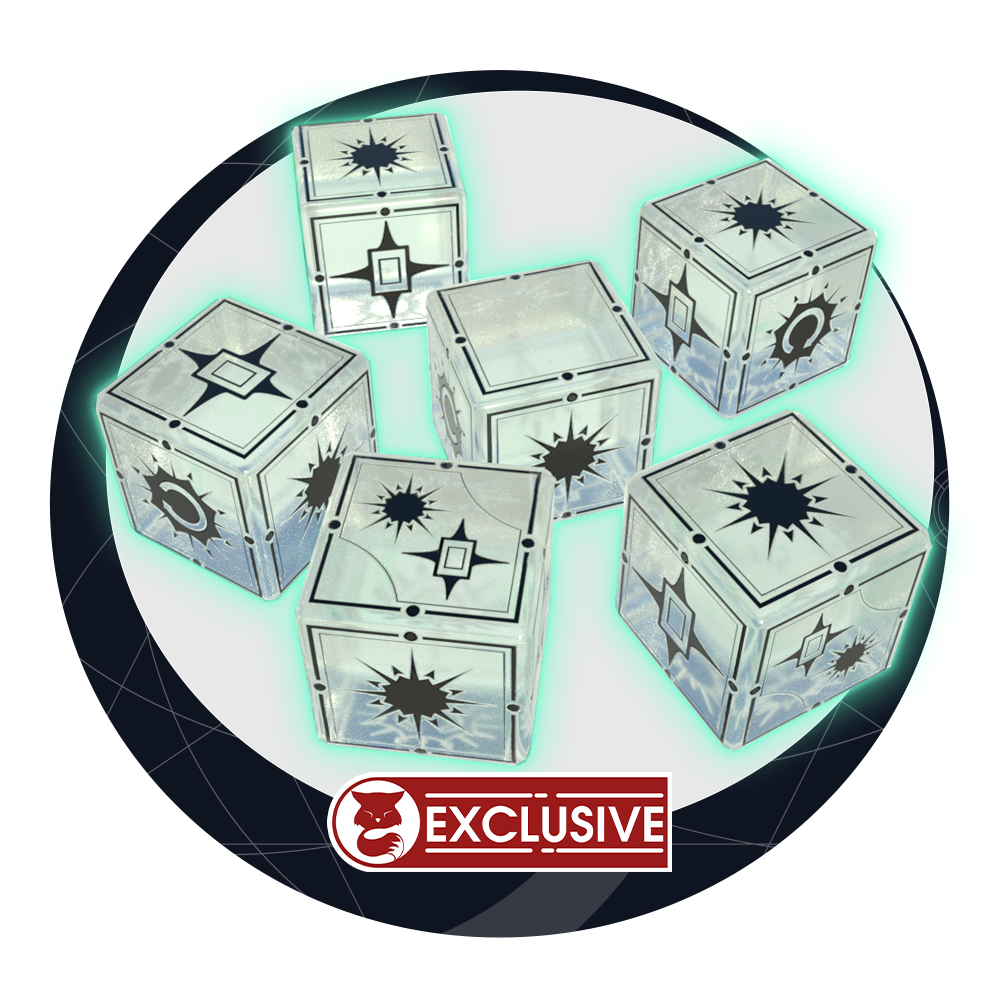 Last Light "Lunar Glow" Glow in the Dark Dice Set – Grey Fox Games