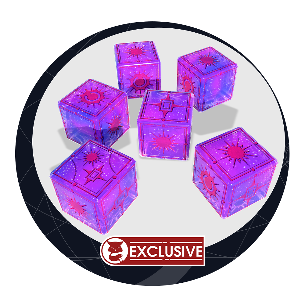 Last Light "Nebula" Sparkly Dice Set