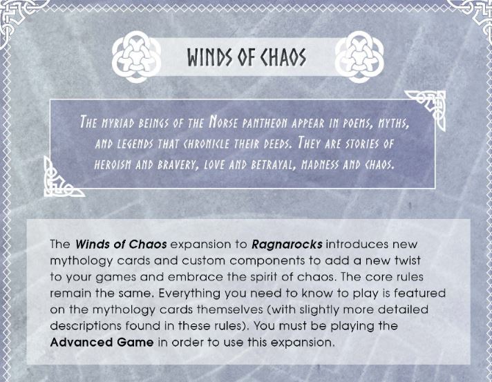 Ragnarocks Winds of Chaos Expansion